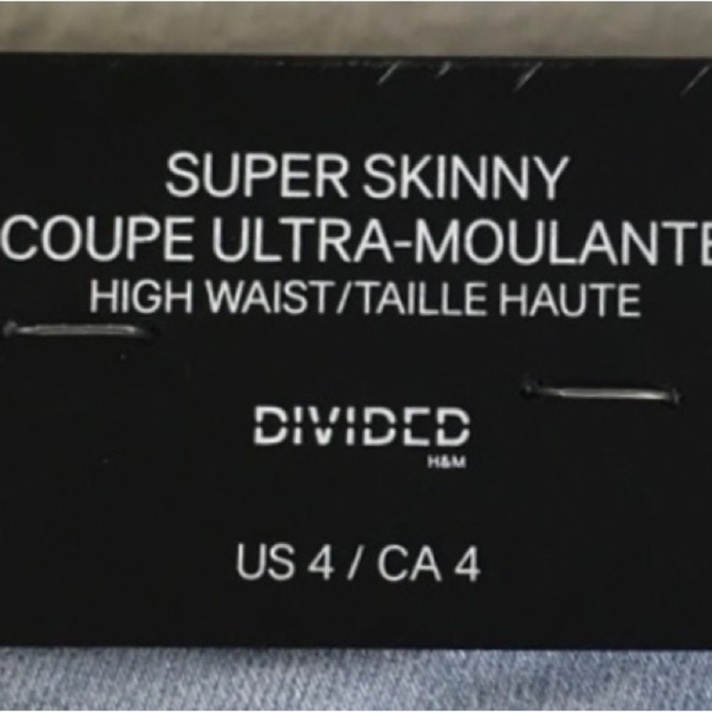 🔥LOWEST SALE🔥NWT H&M Super SEXY Jeans Skinny Stretch Ripped Distressed Sz 4 - Picture 4 of 6